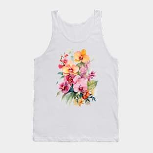 Tropical Paradise Watercolor flowers Vol.14 Tank Top